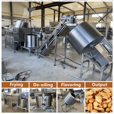 ভালো দাম 350kg/H শিম চিনাবাদাম ফ্রাইং মেশিন কাজু স্বয়ংক্রিয় ফ্রাইং মেশিন অনলাইন