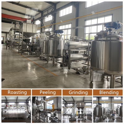 300-2000KG/H পিনাট বাটার উৎপাদন লাইন পিনাট বাটার মিলিং মেশিন এলএনজি