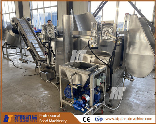 ভালো দাম 350kg/H ভাজার জন্য স্থির চিনাবাদাম ফ্রায়ার মেশিন অনলাইন
