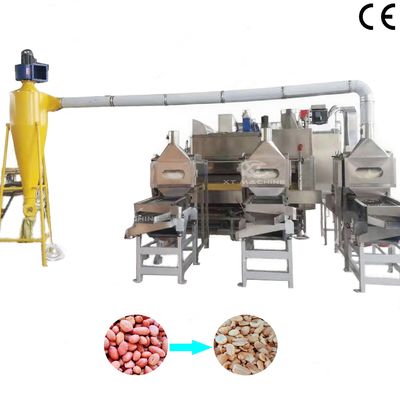 ভালো দাম Stainless Steel Fully Auto Split Peanut Blancher Machine SUS304 for Blanching & Splitting Peanuts অনলাইন