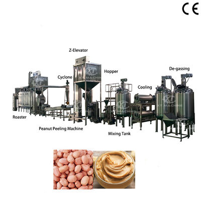 ভালো দাম 500kg/h-1000kg/h Peanut Butter Production Line with 200-300 Meshes Fineness for Roasting and Blanching অনলাইন