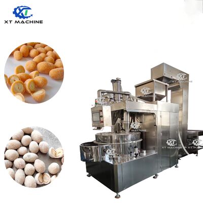 ভালো দাম PLC Controlled Coating Machine for Dough Peanuts/Flavored Coffee Beans/Nuts High-Speed Spinning Automatic Batch Coating Machine অনলাইন
