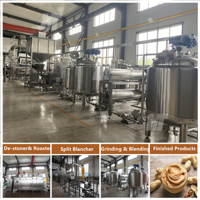 ভালো দাম 2000kg/H স্বয়ংক্রিয় পিনাট বাটার মেকিং মেশিন অনলাইন