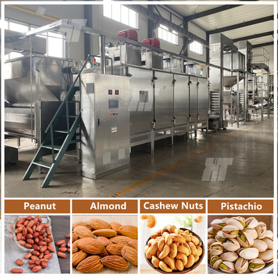 ক্রমাগত 300kg/h-2000kg/h ক্ষমতা বাদাম রোস্টার রোস্ট সময় 5-15 মিনিট