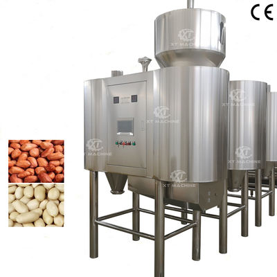ভালো দাম উচ্চ ব্লাঞ্চিং রেট 500-2000kg/h বায়ুসংক্রান্ত বায়ু চিনাবাদাম পিলিং মেশিন স্বয়ংক্রিয় খাওয়ানো এবং ডিসচার্জিং সহ অনলাইন