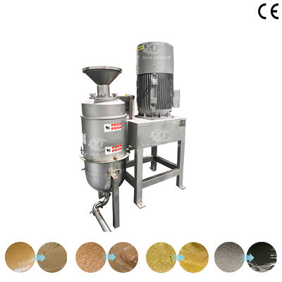 সম্পূর্ণ স্বয়ংক্রিয় উচ্চ গতির 1000-1500kg/h কাটিয়া এবং ফ্রেজিং মেশিন 200-300 Meshes সূক্ষ্মতা সঙ্গে বাদাম মাখন গ্রাইন্ডার