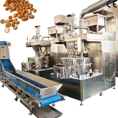 ভালো দাম 500kg/h-1000kg/h স্বয়ংক্রিয় বাদাম লেপ মেশিন স্ন্যাক ফুড কারখানার জন্য পিএলসি কন্ট্রোল সিস্টেমের সাথে আচ্ছাদিত বাদাম তৈরির মেশিন অনলাইন
