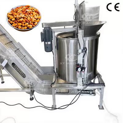 বুদ্ধিমান তাপমাত্রা নিয়ন্ত্রণ এবং 300 কেজি/ঘণ্টা ক্ষমতা সহ 304 স্টেইনলেস স্টিলের চিনাবাদাম ভাজার মেশিন