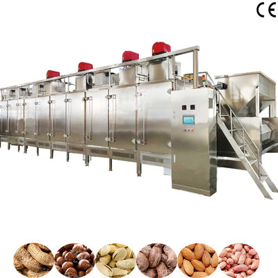 ভালো দাম 1000kg/h SS304 ফুড গ্রেড ইন্ডাস্ট্রিয়াল বেকিং ওভেন ক্রমাগত বাদাম রোস্টিং মেশিনের জন্য গ্যাস এবং বৈদ্যুতিক গরম সঙ্গে অনলাইন