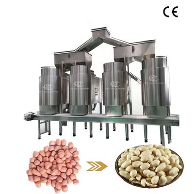 বড় ক্ষমতা 1000-1200kg/h 304SUS চিনাবাদাম/হেজেলনাট/পিস্তা ব্লাঞ্চিং মেশিন 98% ব্লাঞ্চিং রেট সহ