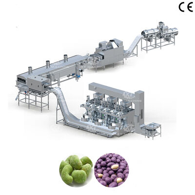 সম্পূর্ণ স্বয়ংক্রিয় ফ্রাইং লেপযুক্ত বাদাম প্রক্রিয়াকরণ উদ্ভিদ ক্যাশু বাদাম বাদাম ফ্রাইং উত্পাদন লাইন