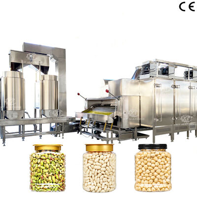 500~1000kg/h স্টেইনলেস স্টীল ফুড গ্রেড রোস্টড নট ব্লাঞ্চিং মেশিন নট প্রসেসিং প্ল্যান্টের জন্য পিস্তল পিলিং সরঞ্জাম